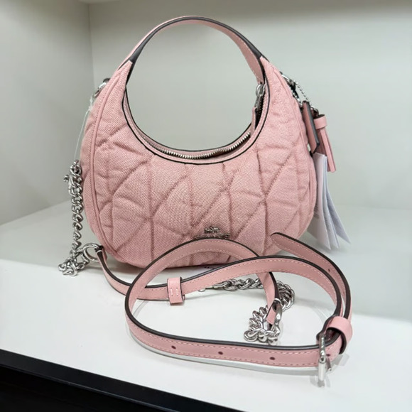 Coach Carmen Mini Crossbody Bag CBR11 Silver/Ballerina/Carnation - Picture 1 of 7